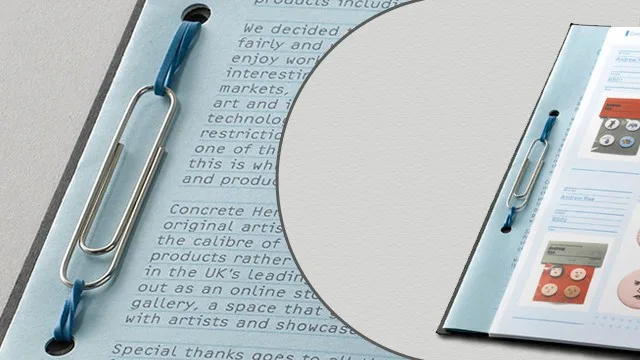 Bind a book with a paper clip and an elastic band