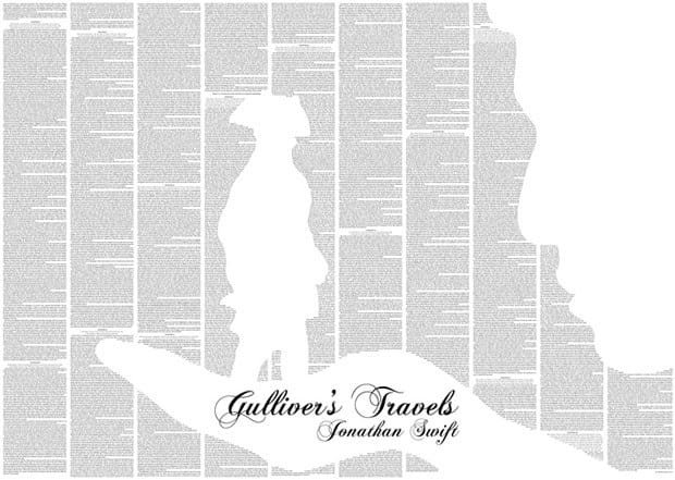 The full text of a novel displayed in one minimal poster