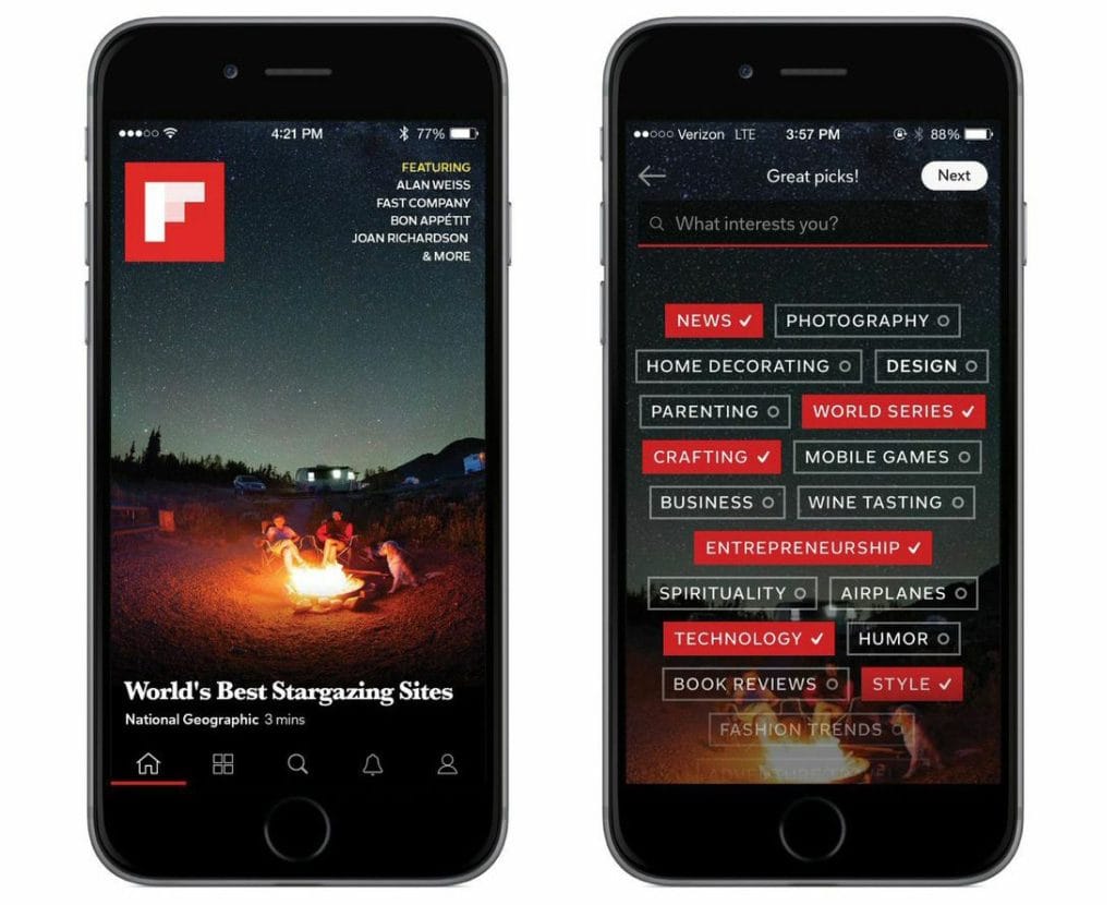 Flipboard news app