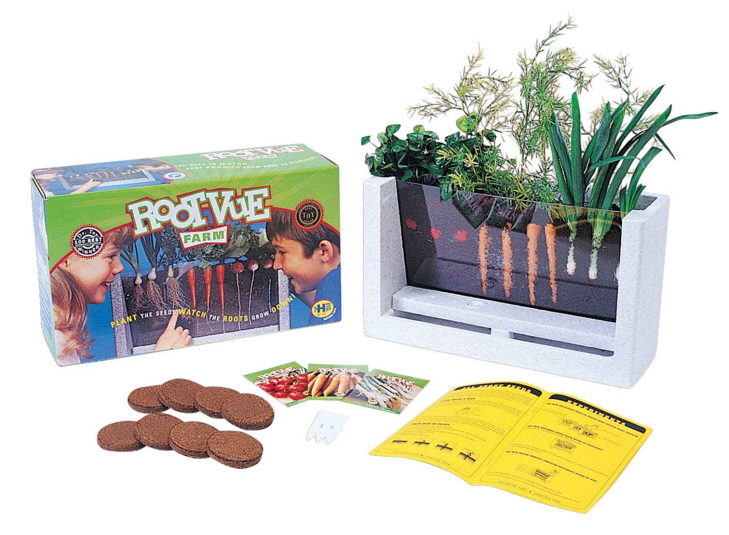 A science kit for seeing the roots of vegetables when they grow