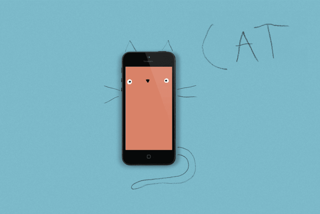 A smartphone used as a fun drawing aid