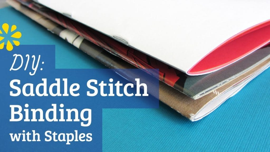 Three books with saddle stitch binding