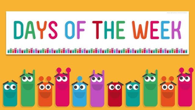 Days of the Week printable banner