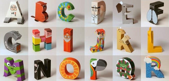 DIY 3D alphabet characters to print