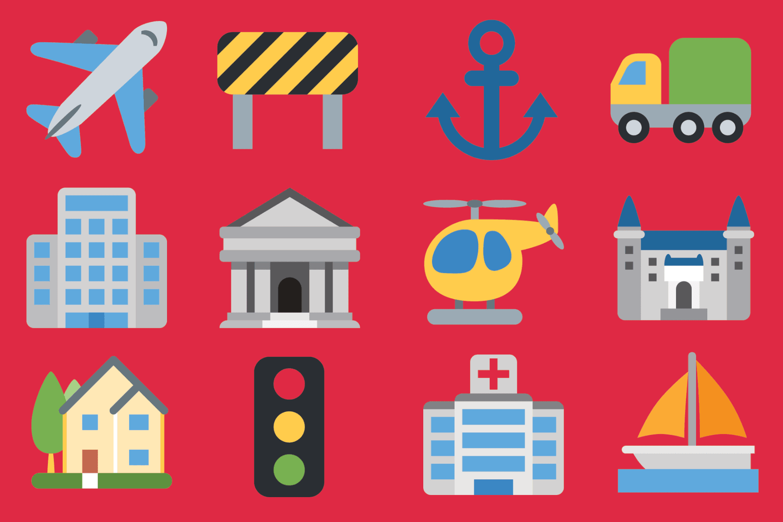Large Emoji Icons – Places