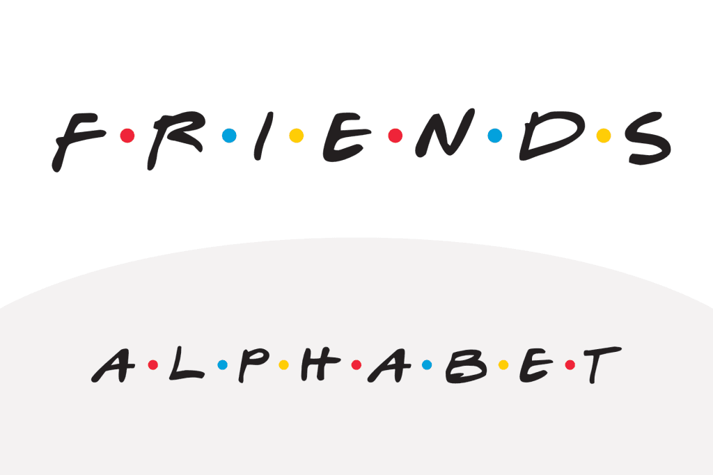 printable alphabet of the friends tv show font