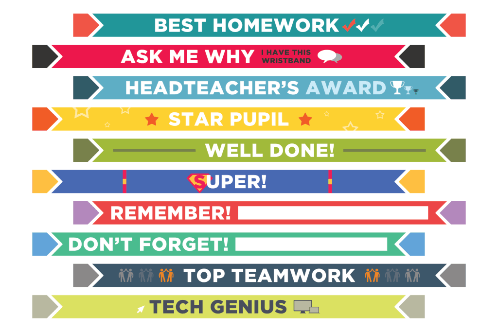 reward children with paper wristbands printable