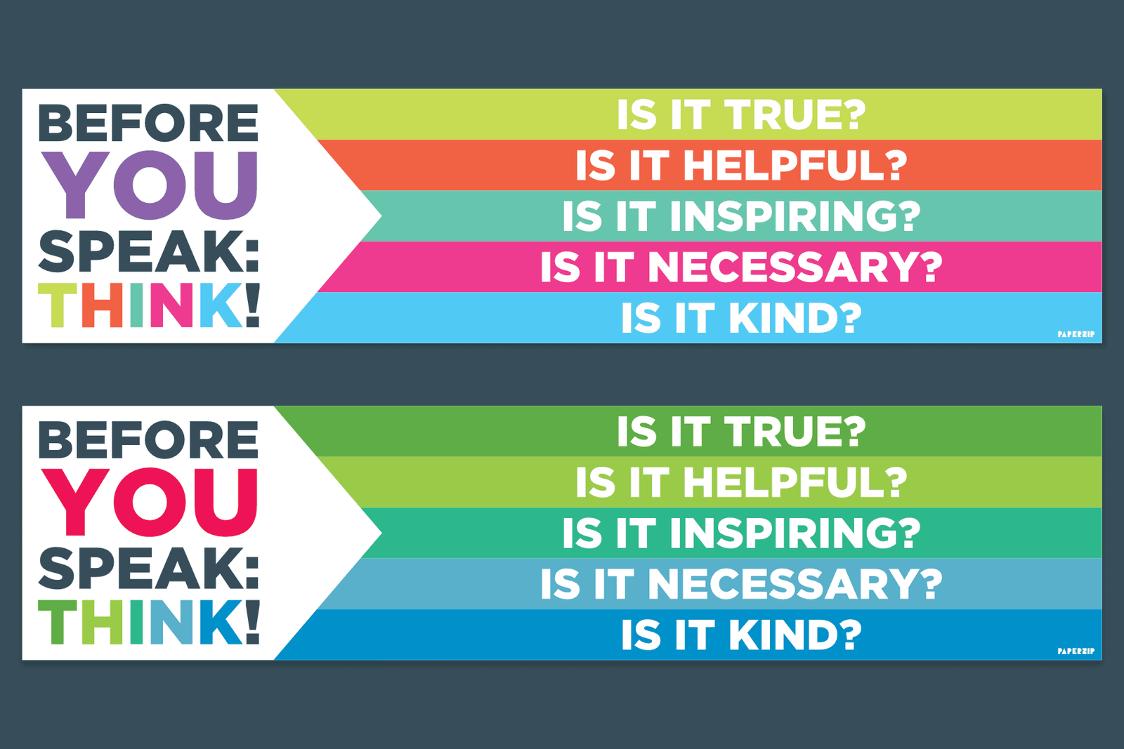 before you speak: think banner classroom schools free
