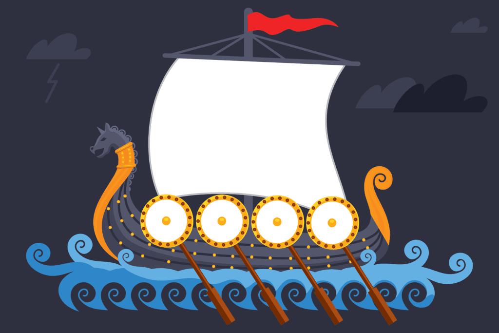 free blank viking ship template