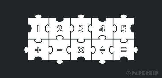 Blank Jigsaw Numbers