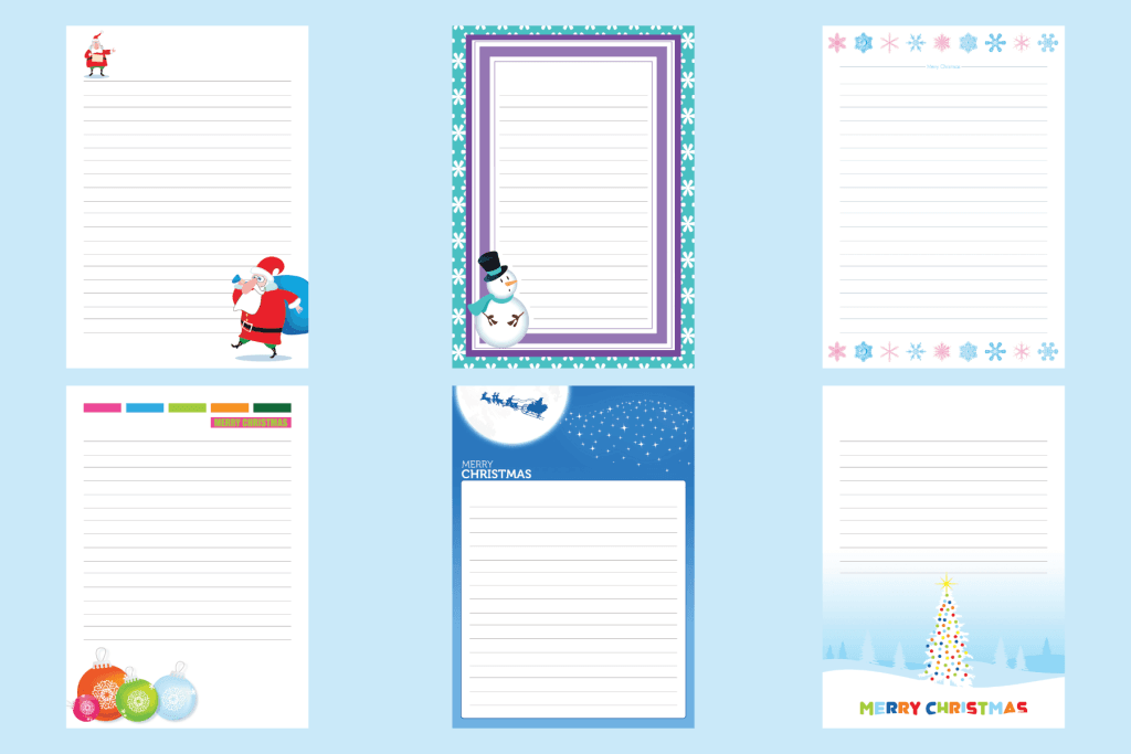 templates for christmas stories and letters