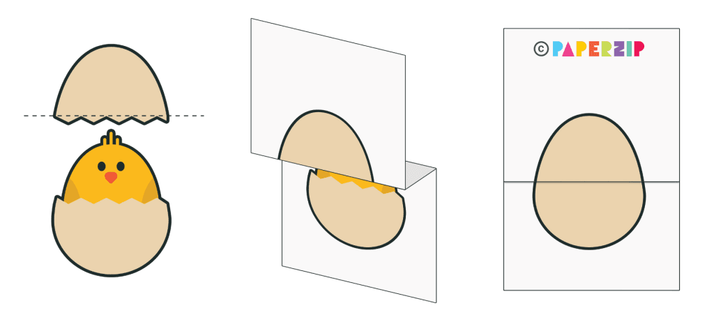 foldable egg template for children