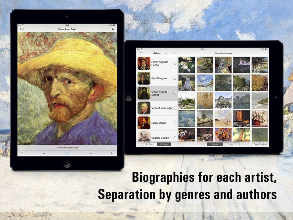Impressionism HD is a collection of art from the world’s greatest impressionist painters