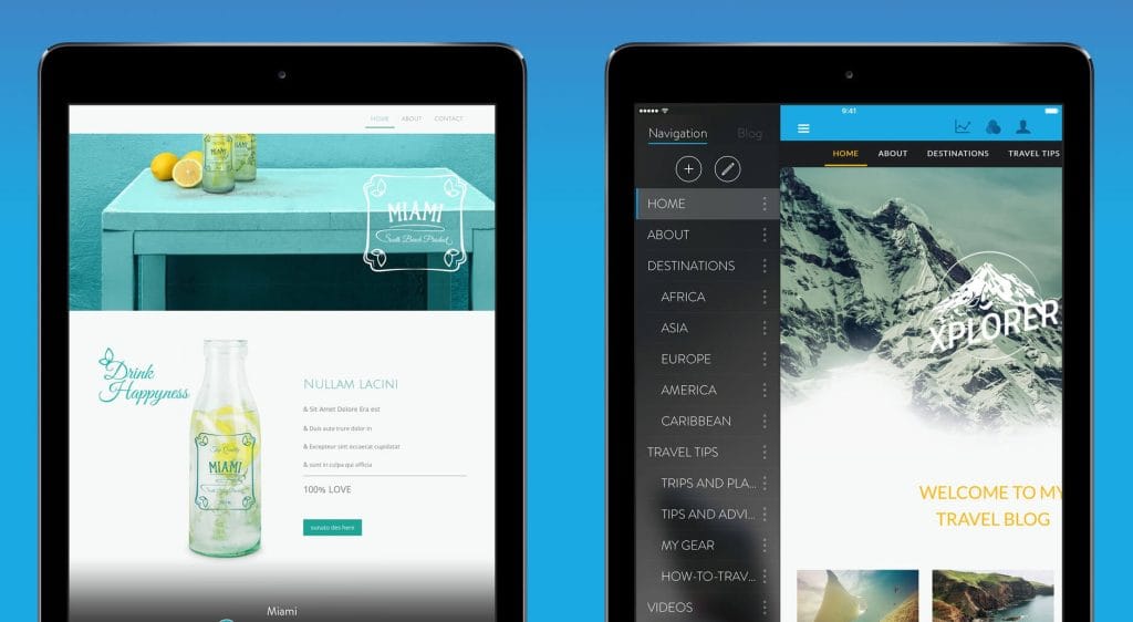 build website app ipad