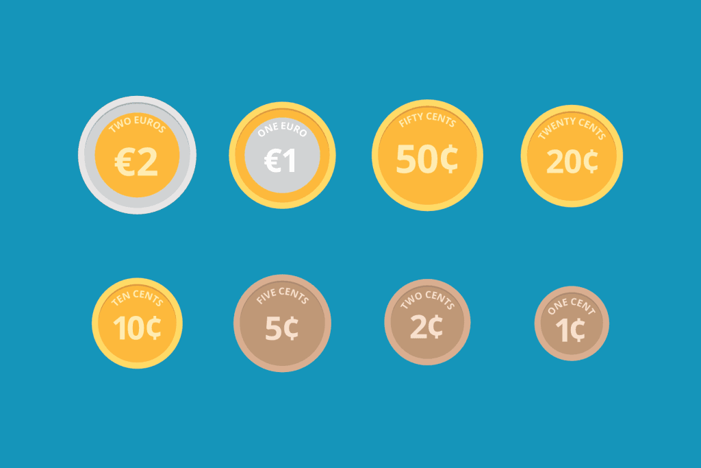 eu coins print play money schools