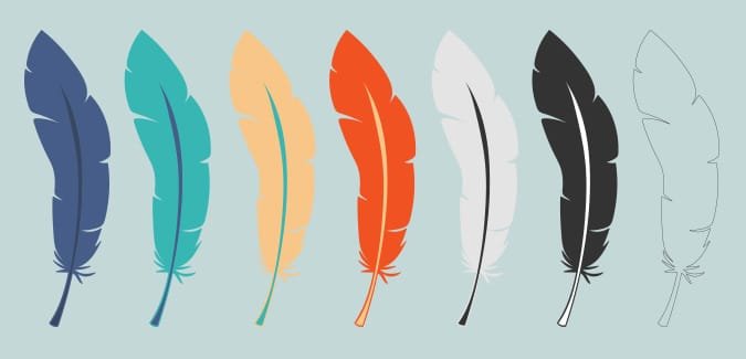 Printable feathers