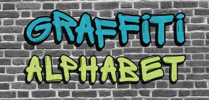 A graffiti-style alphabet for printing