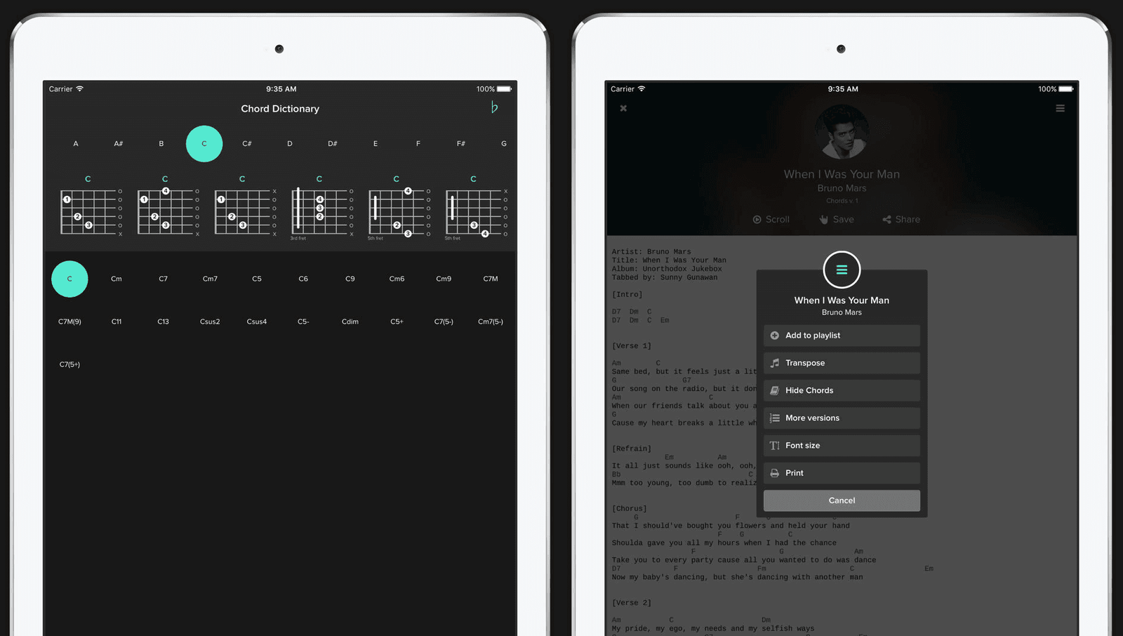 Browse through a huge collection of free guitar tabs with Riffr