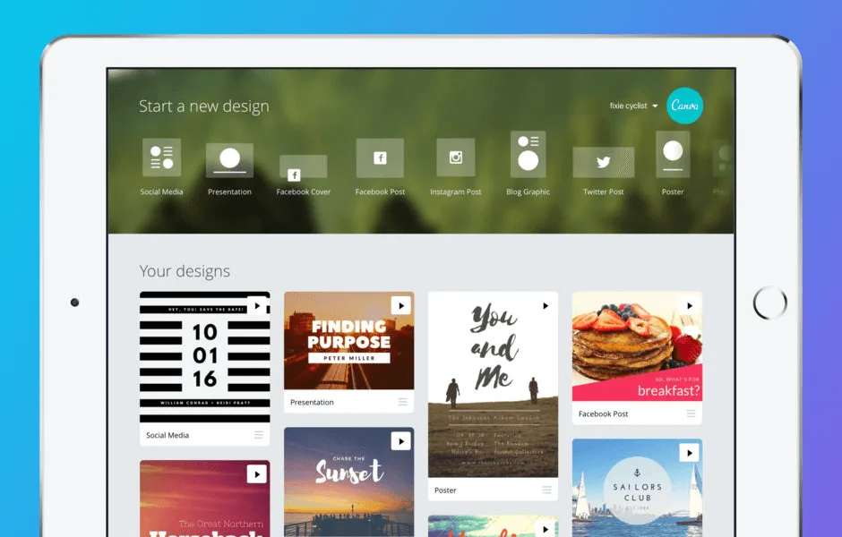 A screenshot of the Canva app