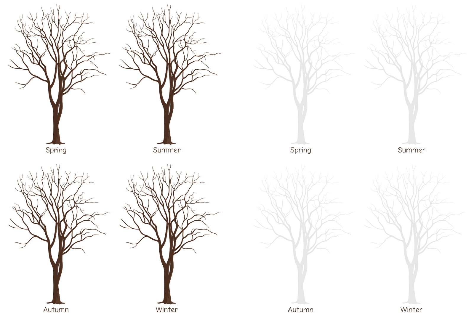 Four Seasons Tree Templates