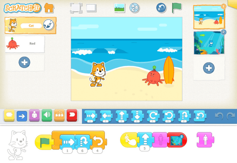 ScratchJr is a simplified version of the popular programming language PAPERZIP