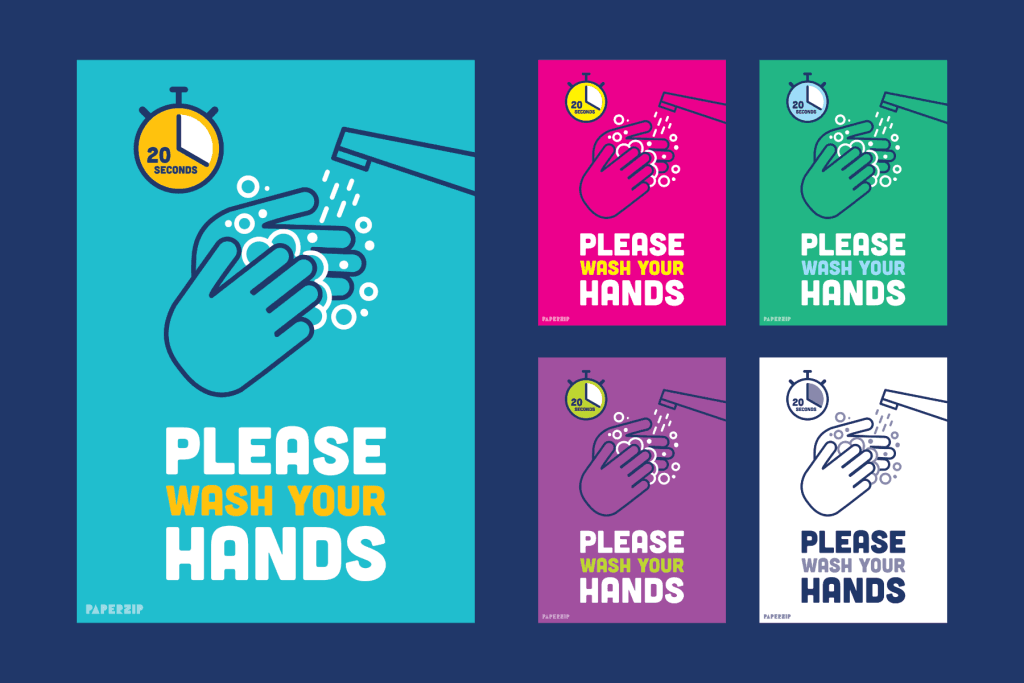 COVID-19 posters for the classroom to promote hand-washing