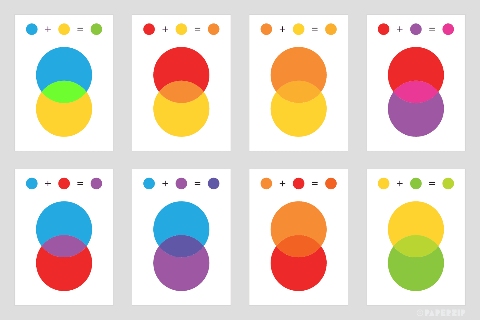 Colour Mixing Cards