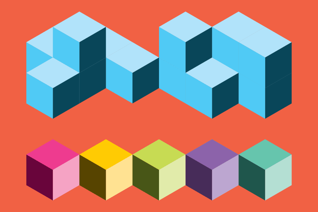 3D building blocks for creating optical illusions