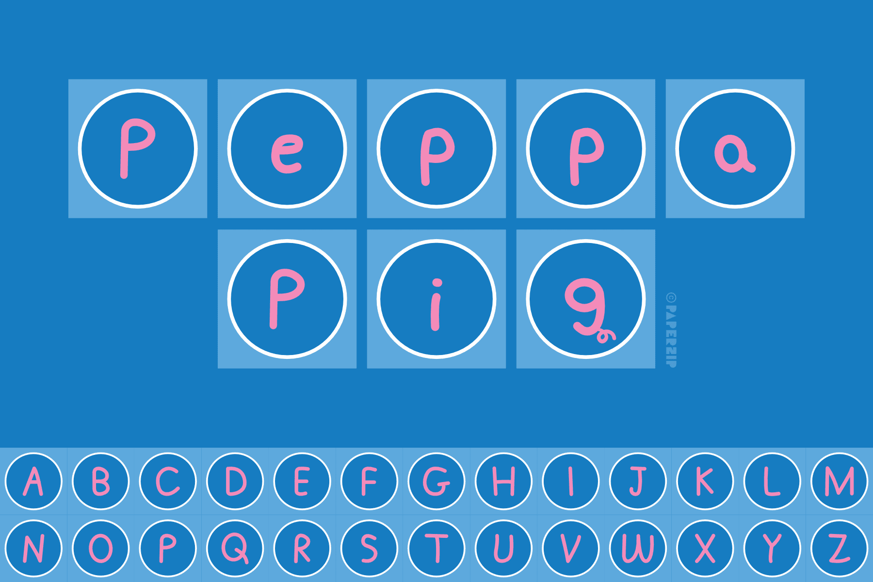 Peppa Pig Alphabet Paperzip