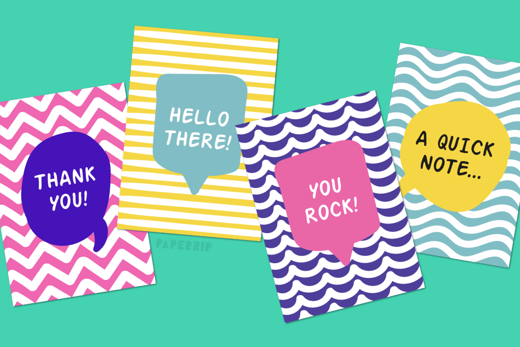 thank you note cards free