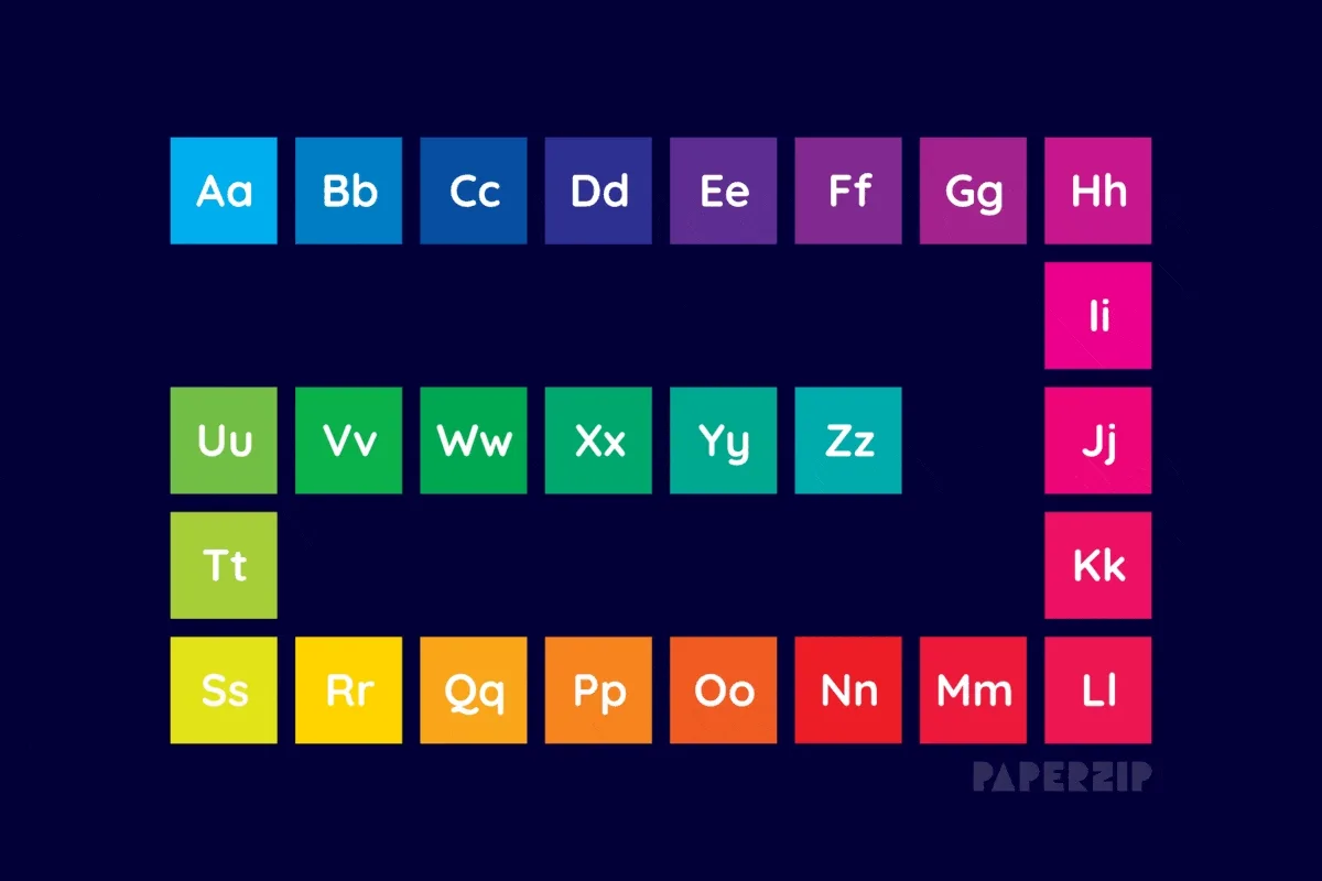 Gradient Alphabet