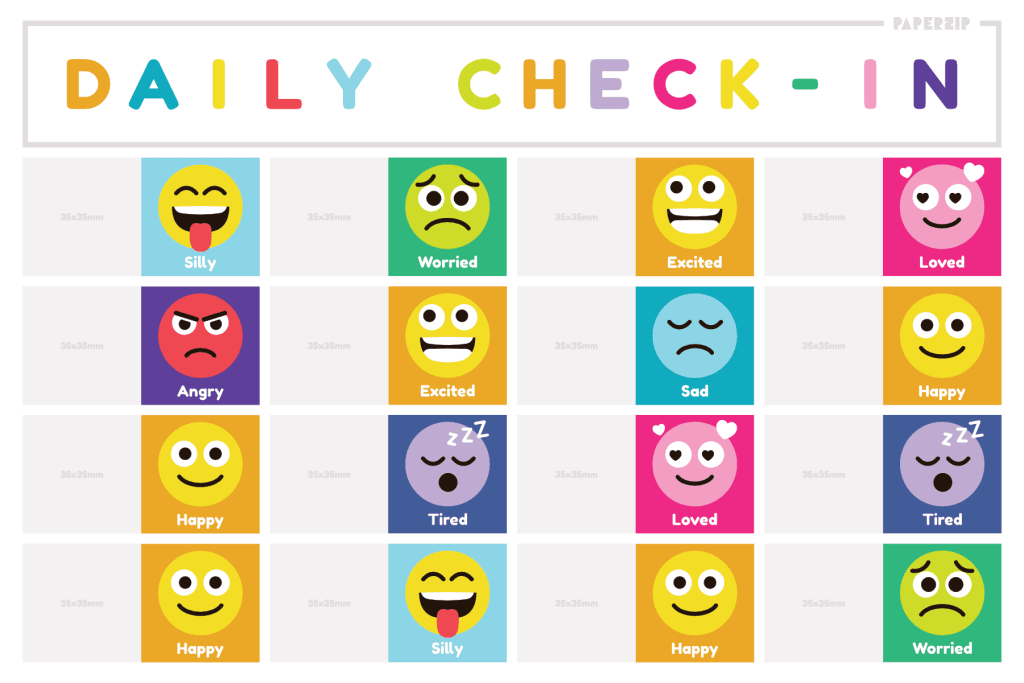 A daily check-in for students that uses emojis to express feelings.
