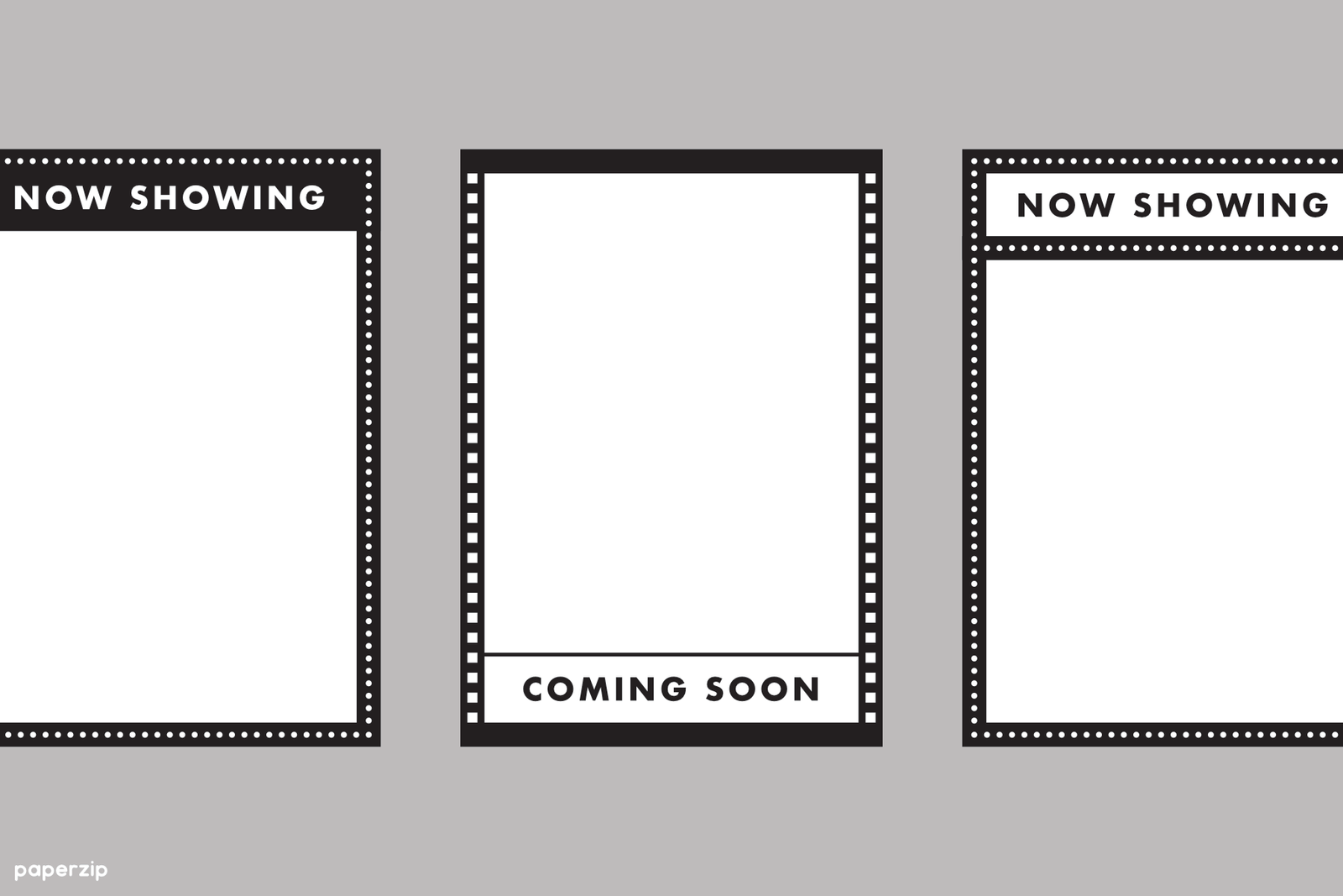 Now Showing and Coming Soon Movie Poster Templates