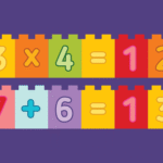 Numbers on LEGO Duplo-style printable blocks. 3x4=12 and 7+6=13.