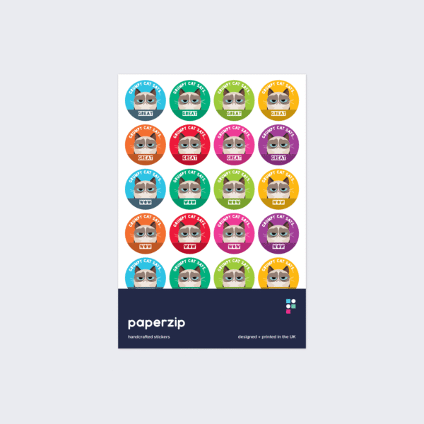 Grumpy, Sulky Cat Stickers
