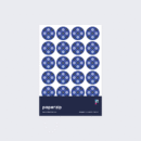 Blue and pink tartan stickers by Paperzip