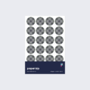 Grey and dark blue tartan stickers by Paperzip