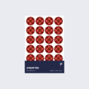 Red tartan stickers by Paperzip