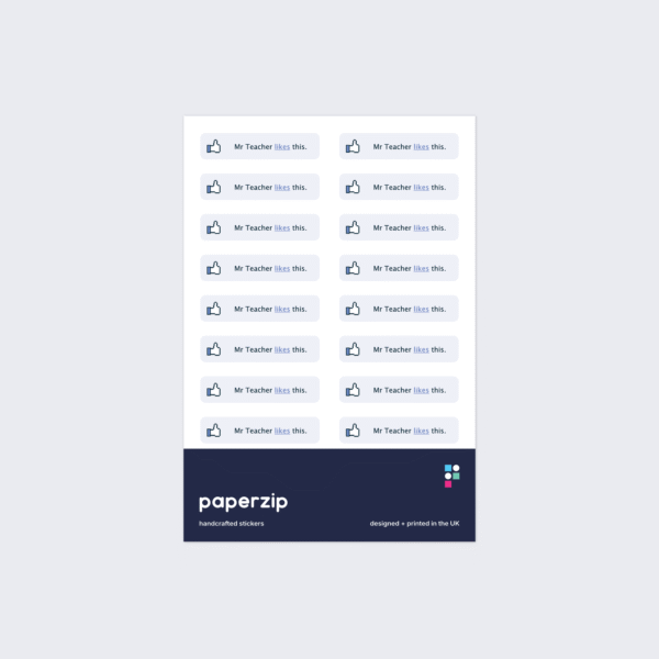 Personalised Teacher Likes This Stickers