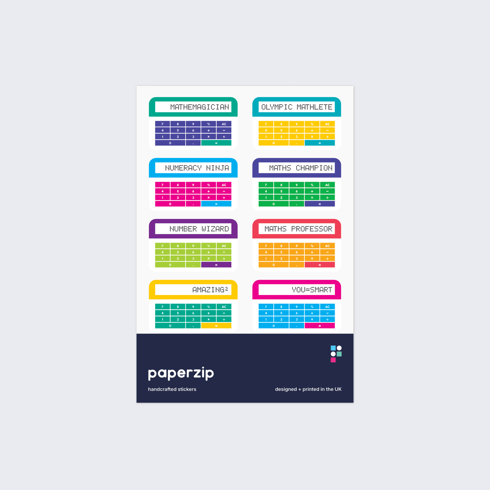 Colourful Calculator Stickers