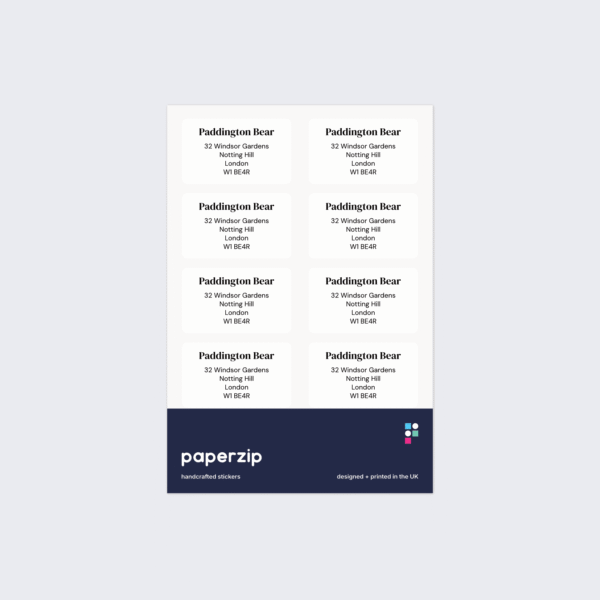 Personalised Address Label Stickers