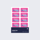Personalised Pink Birthday Party Stickers