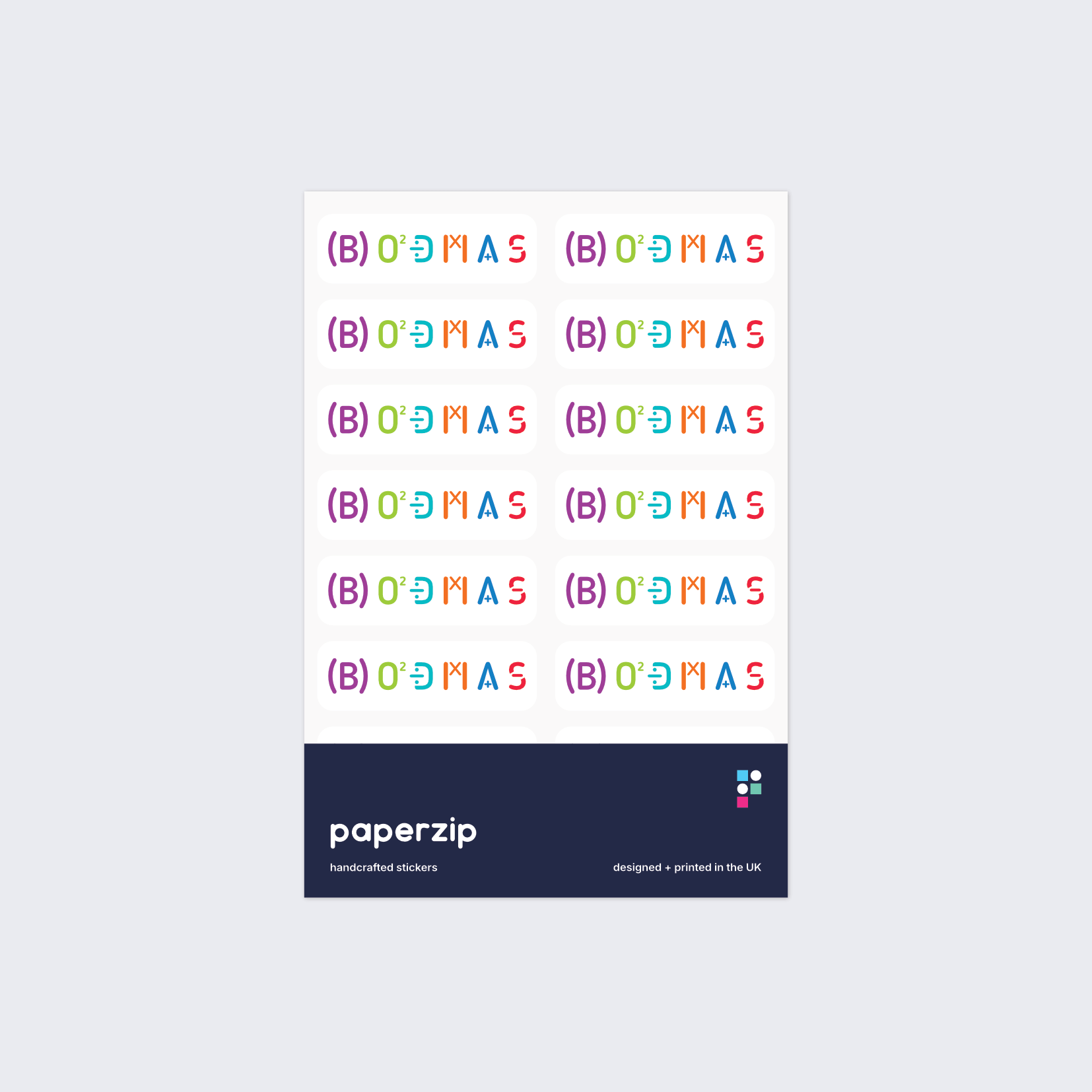 Order of Operations BODMAS Rule Stickers