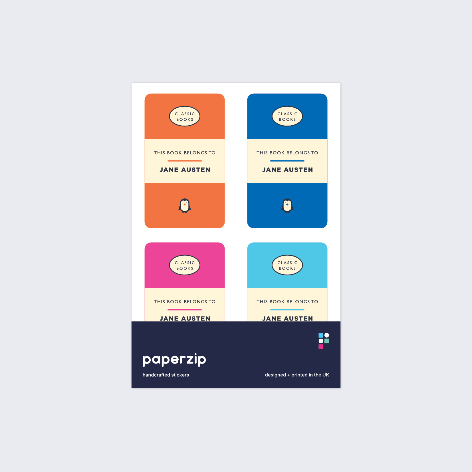Personalised Classic Book Owner Stickers