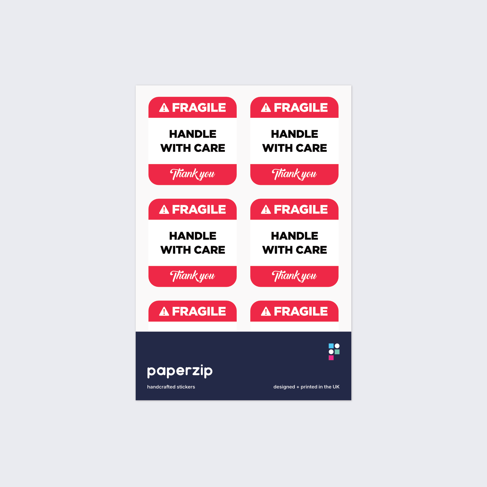Fragile Handle with Care Stickers