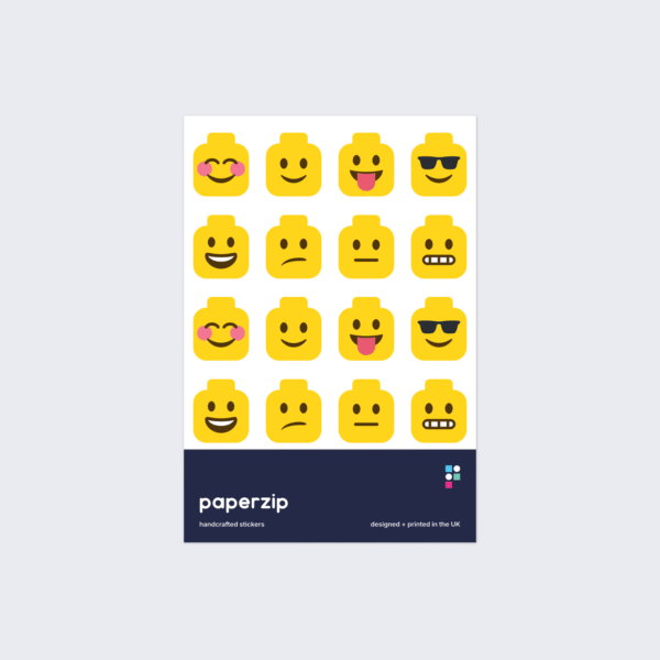 Building Block Head Emoji Stickers