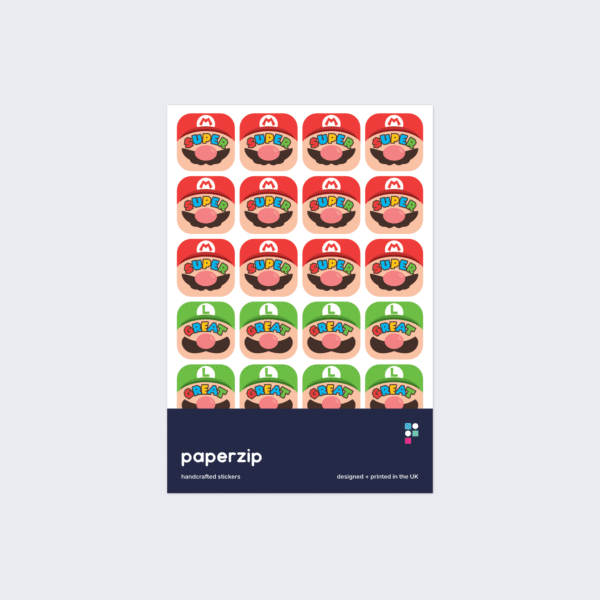 Mario and Luigi Character Stickers