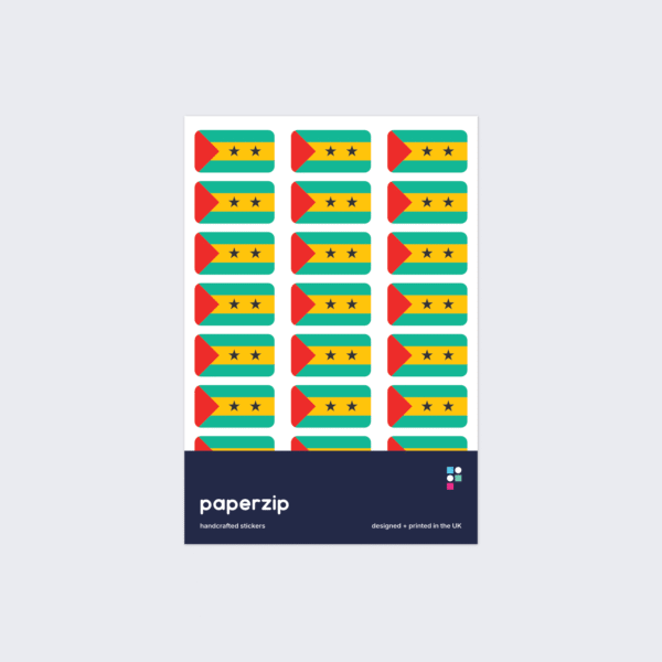 São Tomé and Príncipe Flag Stickers