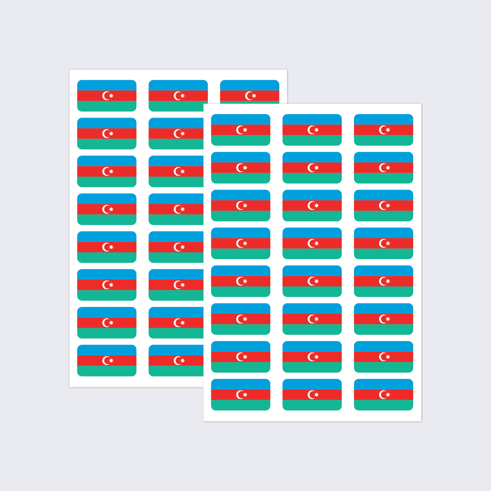 Azerbaijan Flag Stickers - Image 2