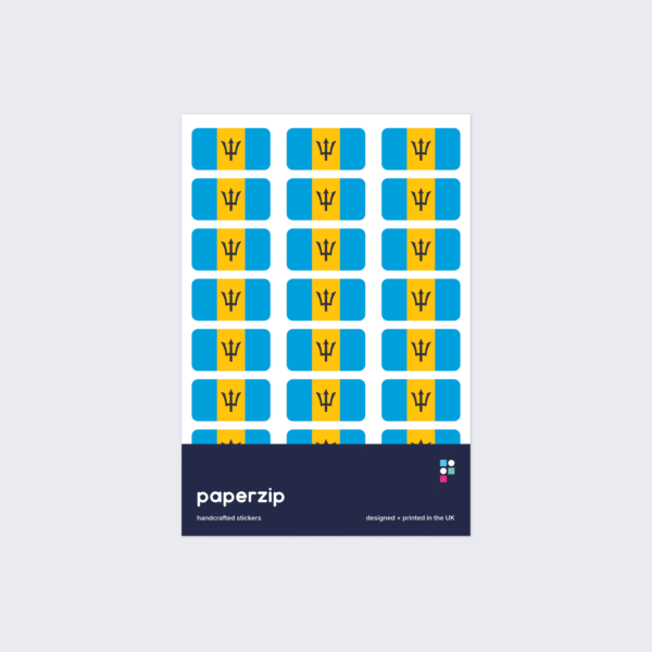 Barbados Flag Stickers